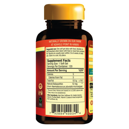 120-count BioAstin softgels dietary supplement