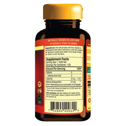 120 softgels of Nutrex Hawaii BioAstin supplement