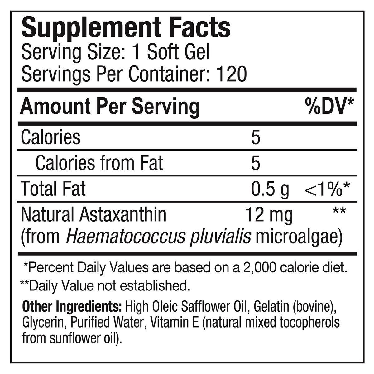 Nutrex Hawaii BioAstin dietary supplement close-up