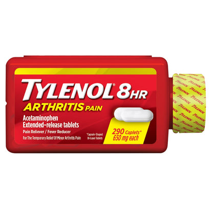 Tylenol 8 Hour arthritis and joint pain caplets bottle