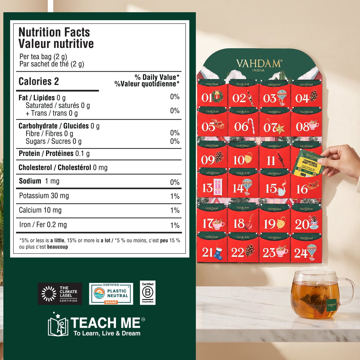 VAHDAM 2026 advent calendar tea selection