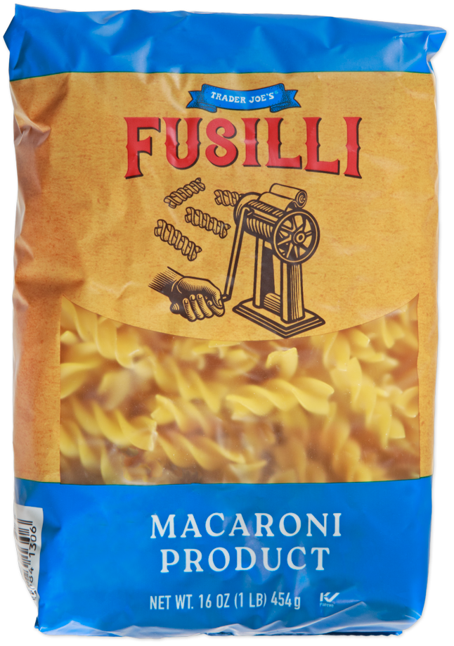 Trader Joe's Fusilli kosher pantry pasta