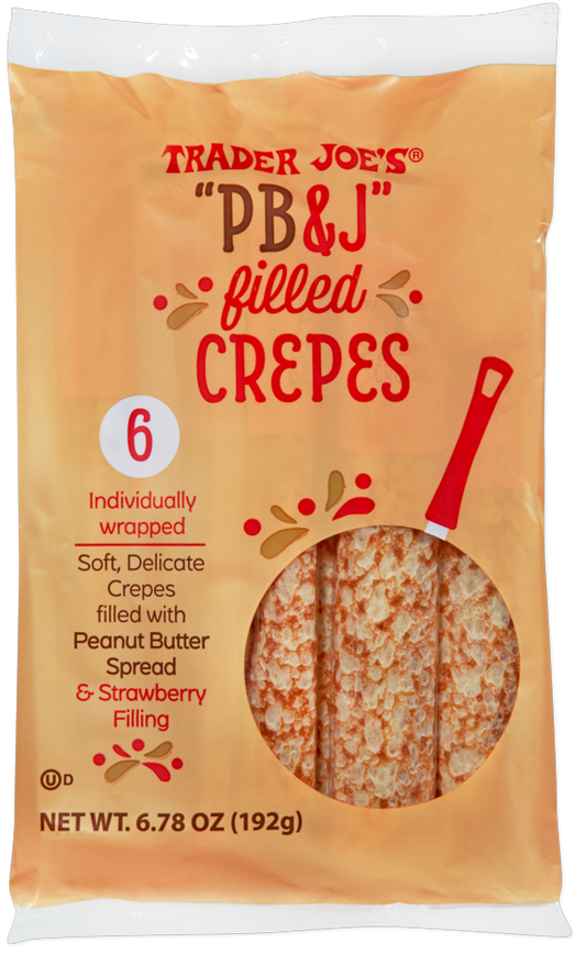 Trader Joe's PB & J filled crepes