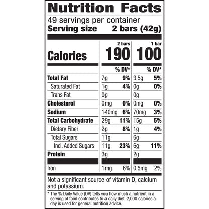 Crunchy oats and honey snack bars by Nature Valley