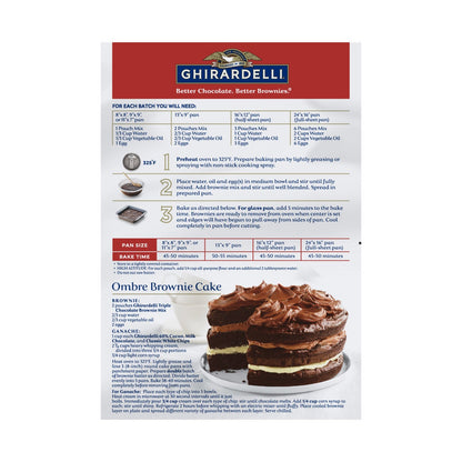 Triple chocolate brownie mix pouches by Ghirardelli