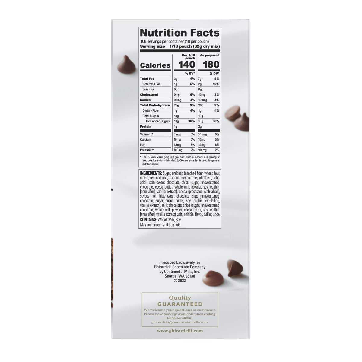 Chocolate brownie mix multi-pack for home baking