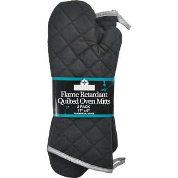 Nouvelle Legende black flame retardant oven mitts 2-count