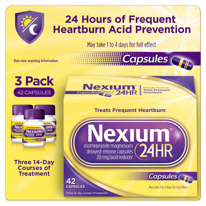 Nexium 24HR 20 mg acid reducer capsules