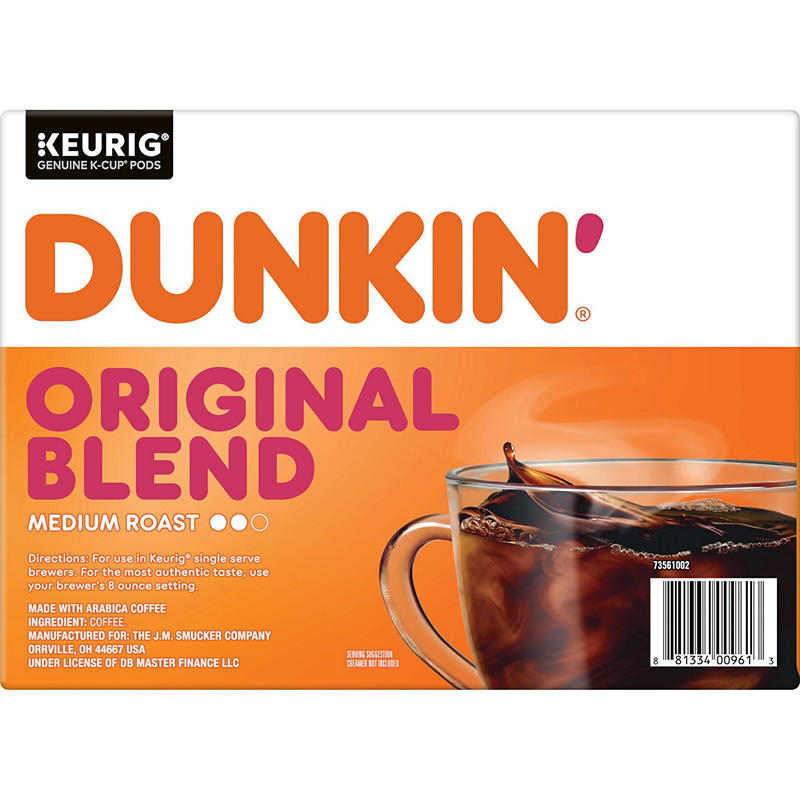 Keurig compatible Dunkin' coffee pods