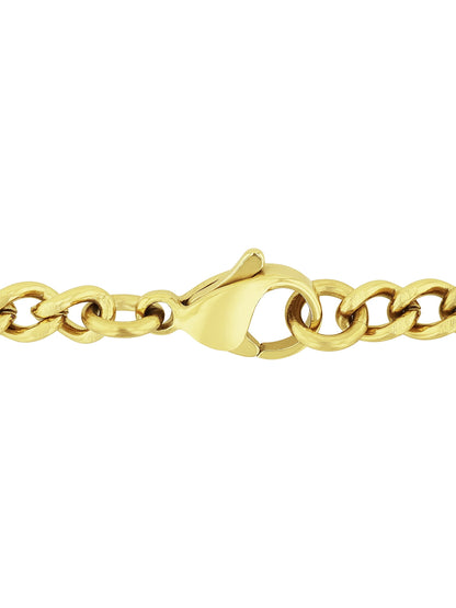 Men's pendant necklace with a 24-inch curb chain