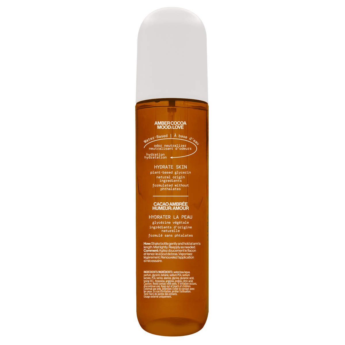 Pacifica Amber Cocoa body mist with real botanicals