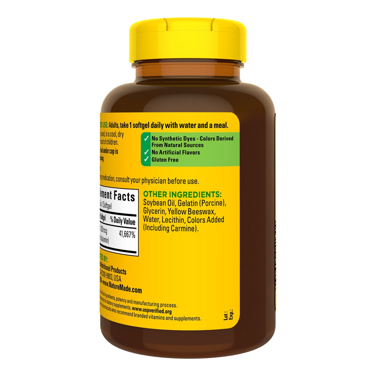 Nature Made vitamin B12 softgels value size