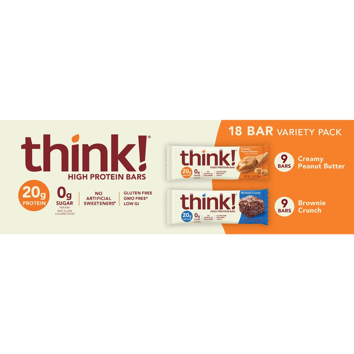 Think Thin Brownie Crunch protein bar wrapper