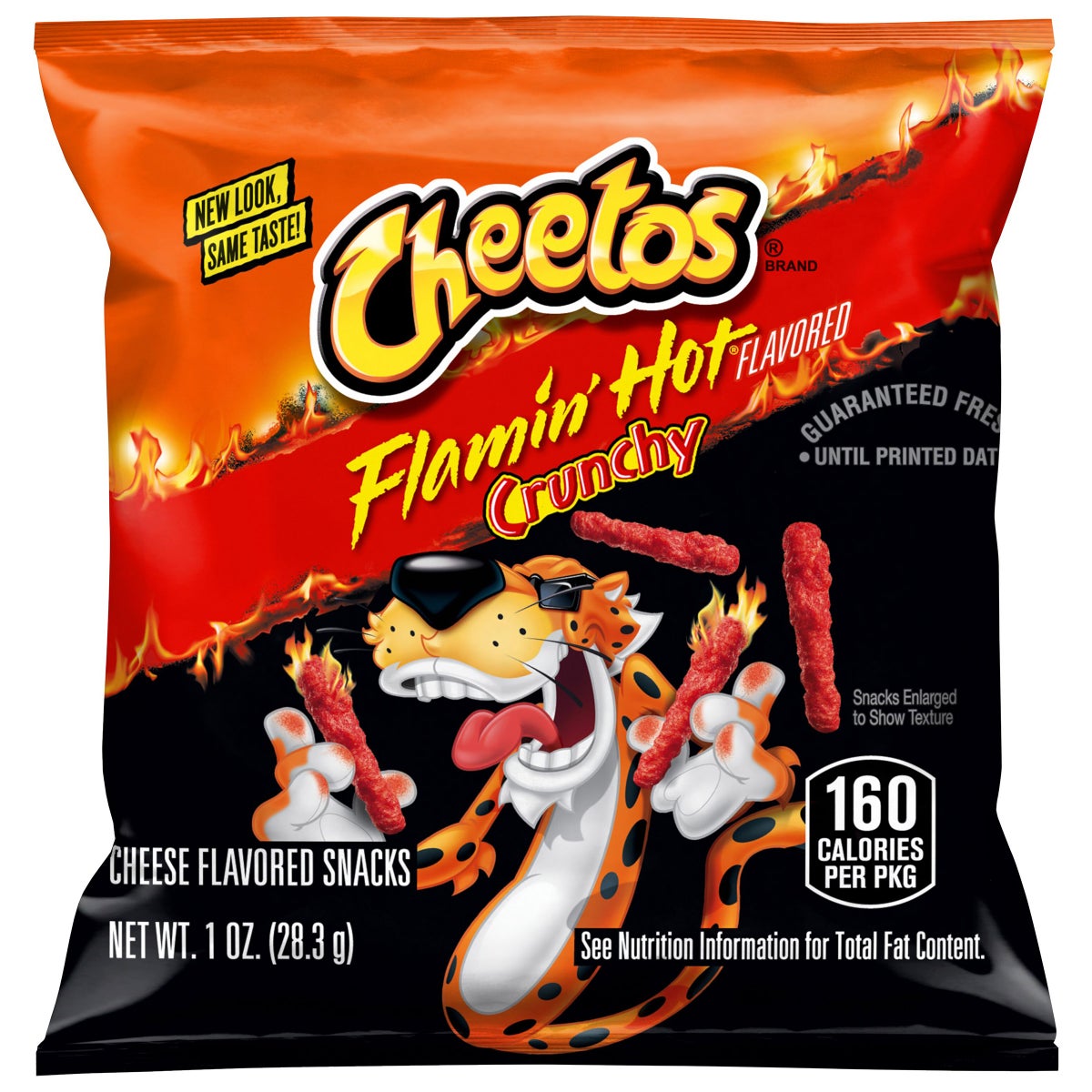 Single-serve Cheetos Crunchy Flamin' Hot bag