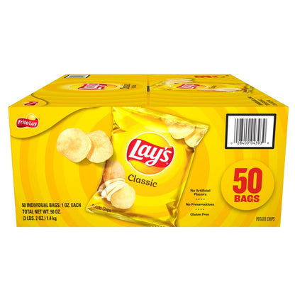Lay's classic potato chips 50 oz total net weight