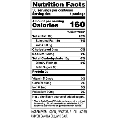 Gluten free original corn chips snack pack