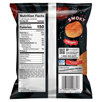 Lay's barbecue potato chips close-up bag