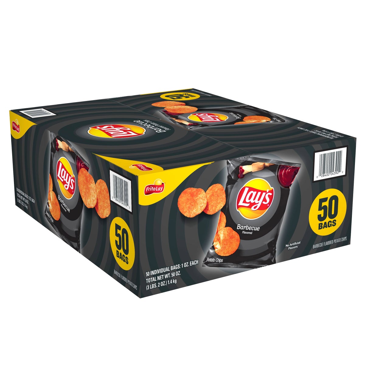Lay's barbecue potato chips 50-count box
