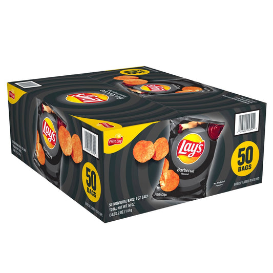 Lay's barbecue potato chips 50-count box