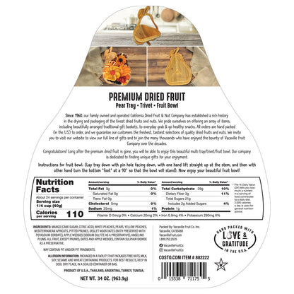 Dried fruit assortment for snacking and gifting