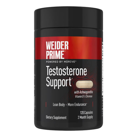 Weider Prime Testosterone Support 120 capsules bottle