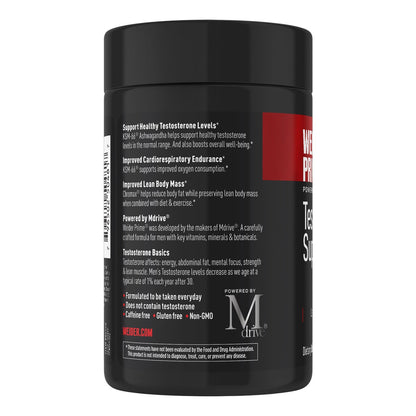 Weider Prime bottle with drug free formula details