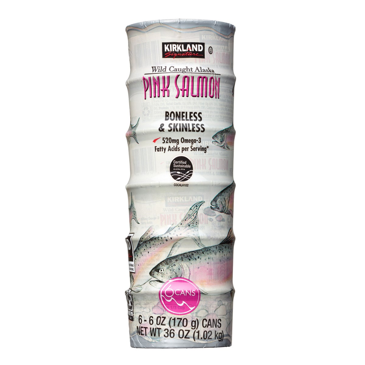 Kirkland Signature wild Alaskan pink salmon 6 oz 6-count