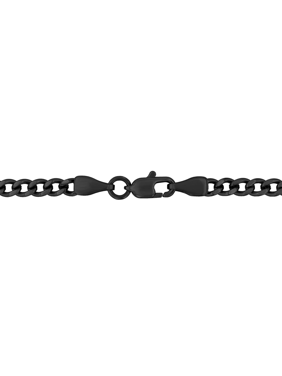 Black stainless steel Christian cross necklace