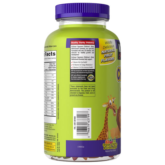 Kirkland Signature kids multivitamin gummies two bottles
