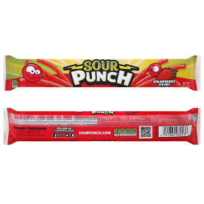 Sour Punch strawberry straws individual 2 oz tray