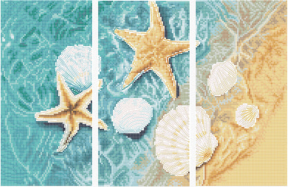 Crystal Shore diamond art with sparkling coastal motifs