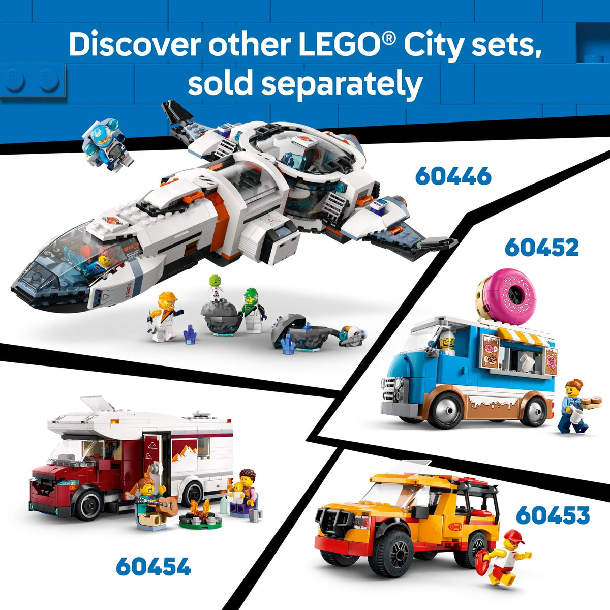 LEGO City camper building toy with table and two chairs