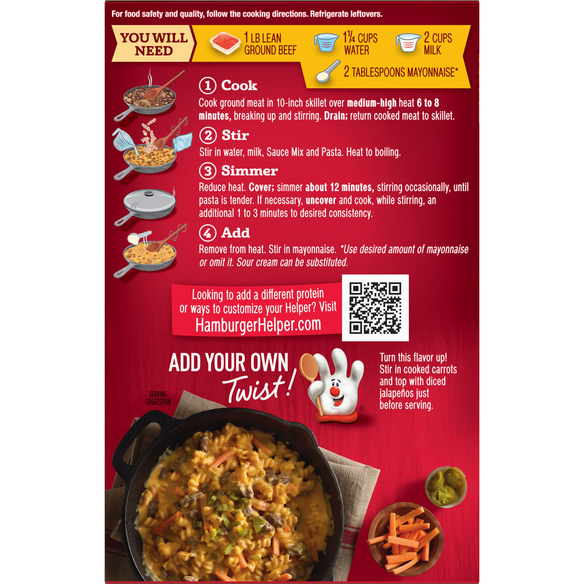 Cheesy Ranch Burger Hamburger Helper boxed mix