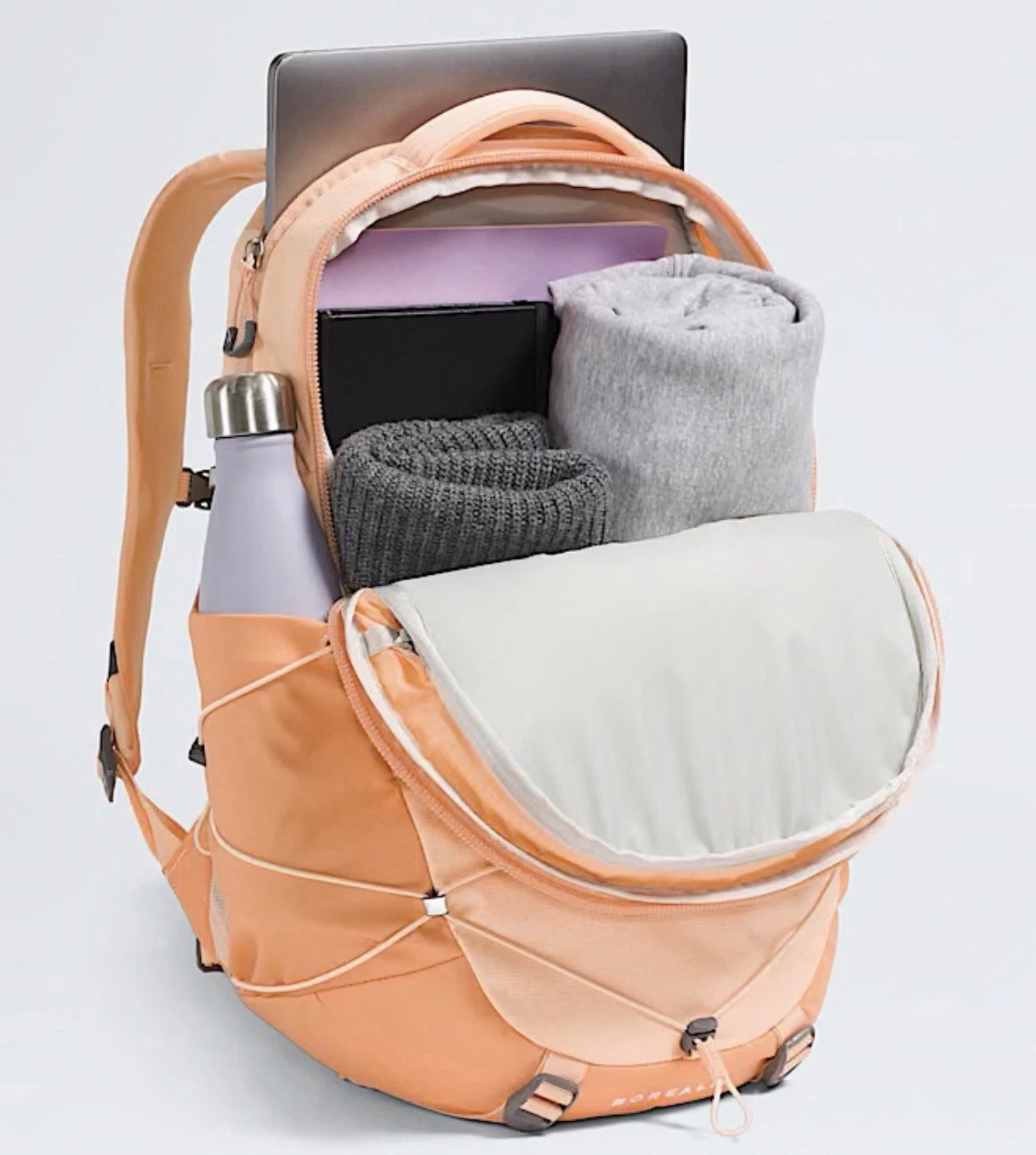 The North Face backpack back panel view