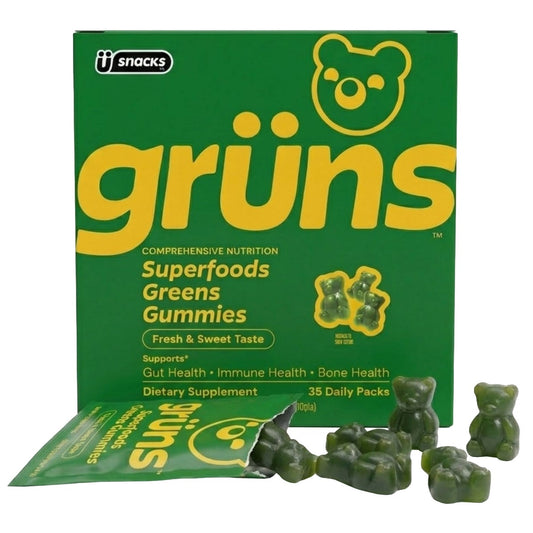 Grüns greens gummies supplement packaging