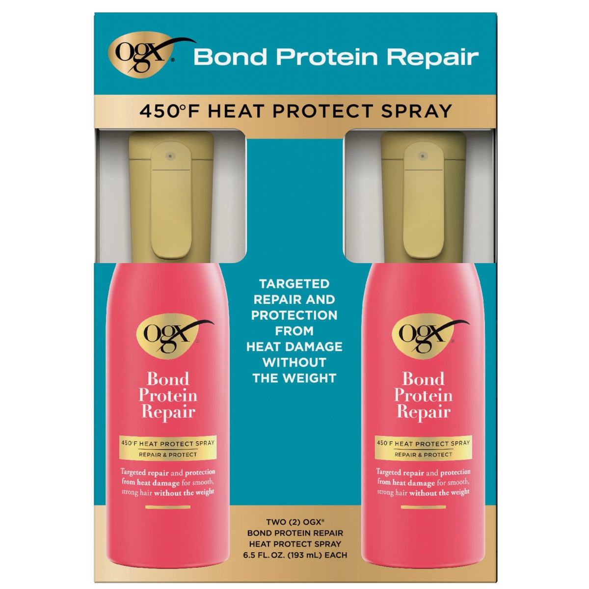 OGX leave-in conditioning spray for heat styling protection