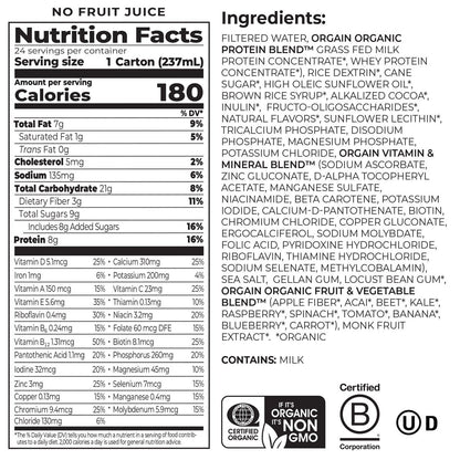 Orgain kids chocolate protein shake multipack