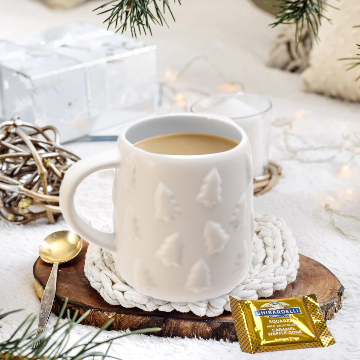 Ghirardelli Double Chocolate cocoa and mug gift set