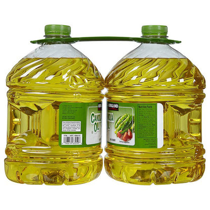 Kirkland Signature 3 qt canola oil bottle