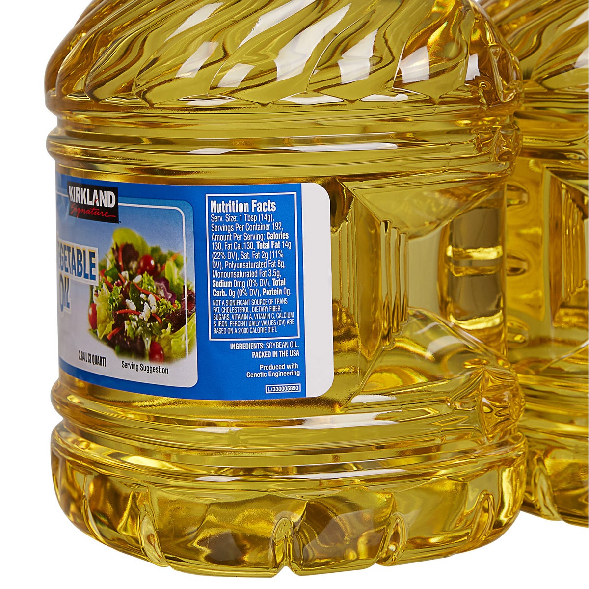 Kirkland Signature 3 qt vegetable oil jug
