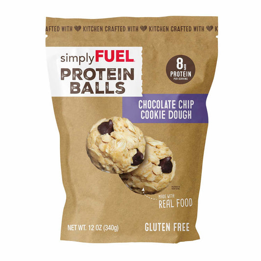 simplyFUEL chocolate chip cookie dough protein balls 12 oz bag