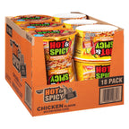 Nissin hot and spicy chicken noodle bowl 18-count