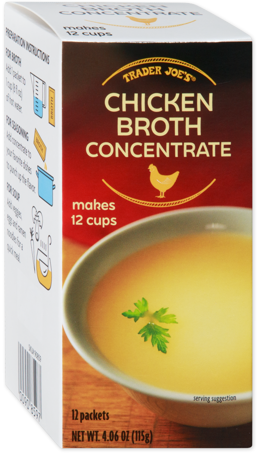 Trader Joe's chicken broth concentrate pantry staple