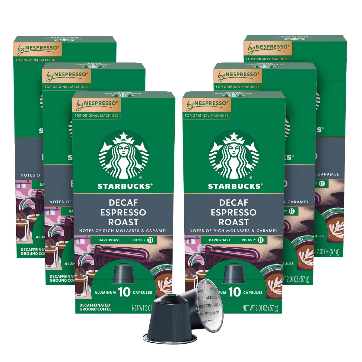 Starbucks by Nespresso decaf espresso roast capsules 60 count