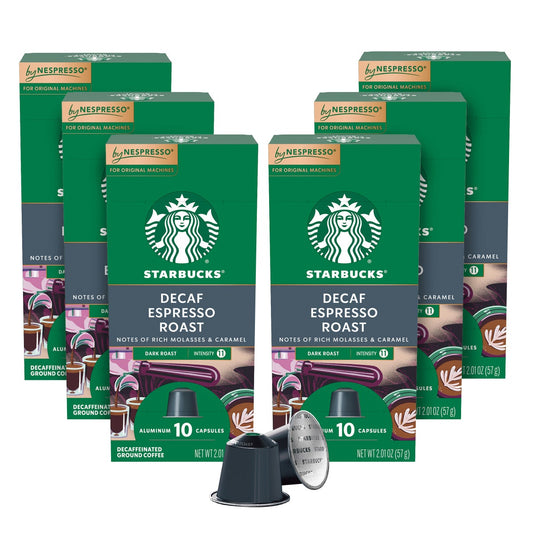 Starbucks by Nespresso decaf espresso roast capsules 60 count