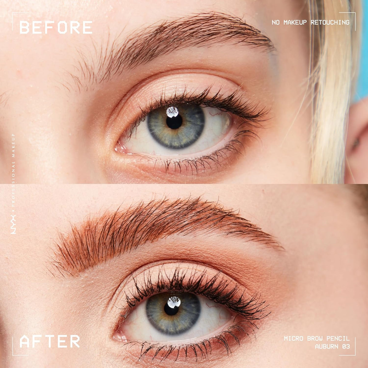 Waterproof vegan brow pencil in Auburn shade