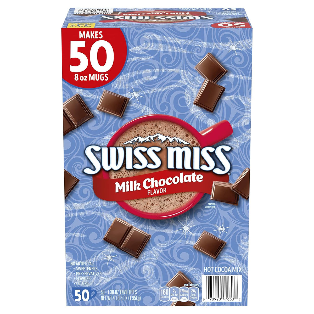 Swiss Miss milk chocolate cocoa packets 1.38 oz each