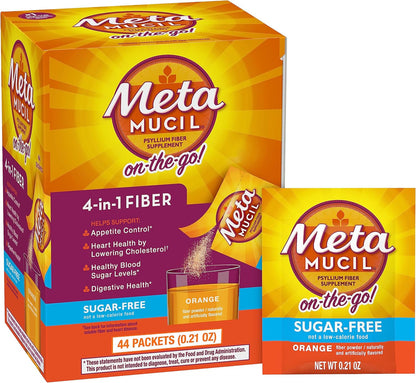 Metamucil daily psyllium husk powder supplement box