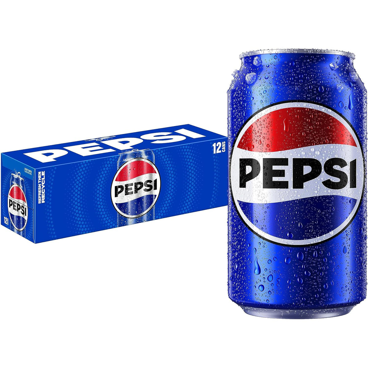 Pepsi Cola soda pop cans pack of 12