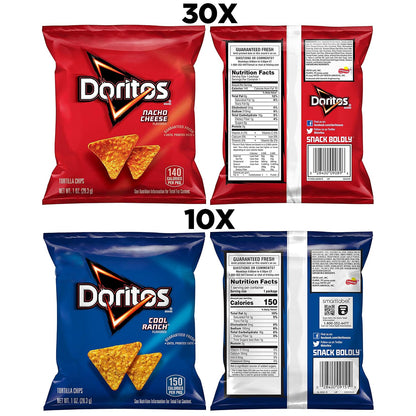 Doritos 1 ounce tortilla chip bags variety pack